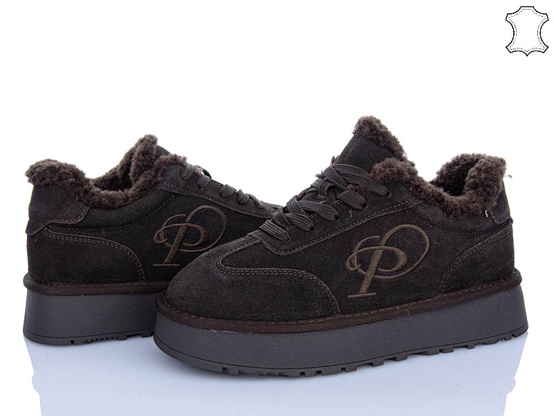Угги PL PS (36-40) 2638 brown (зима)