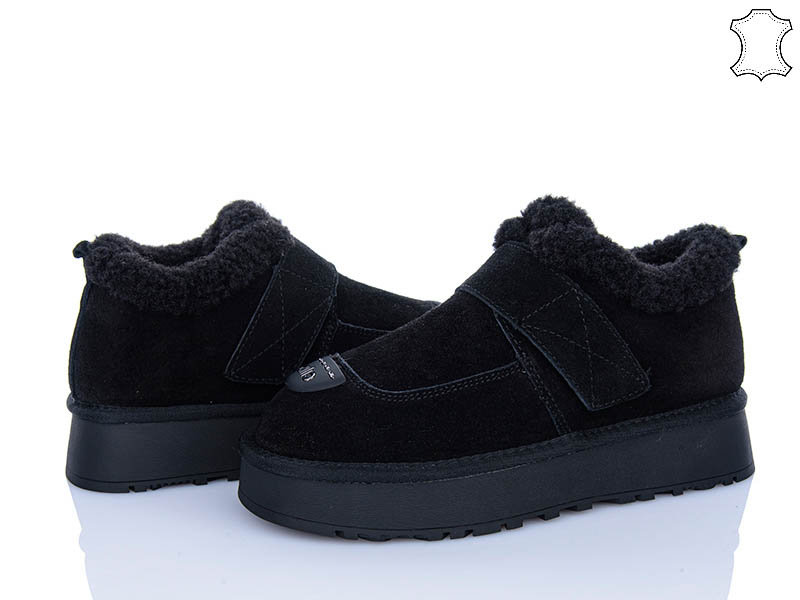 Угги PL PS (36-40) 2639 black (зима)