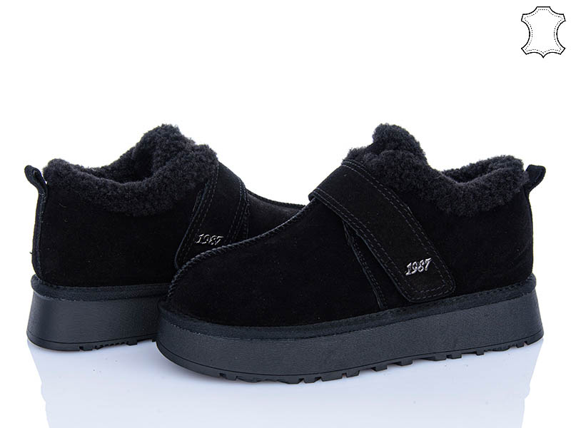 Угги PL PS (36-40) 2642 black (зима)