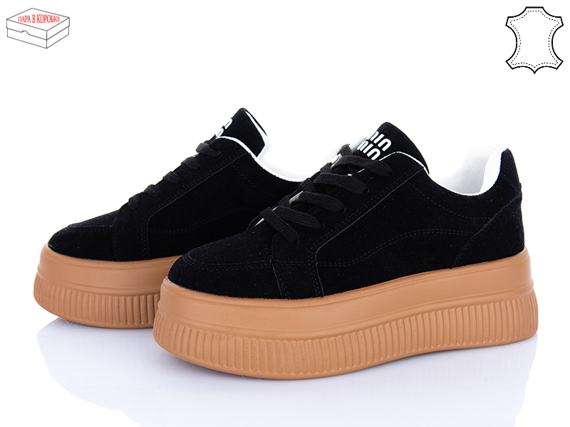 Кроссовки Ailaifa (36-41) AW01 black (деми)