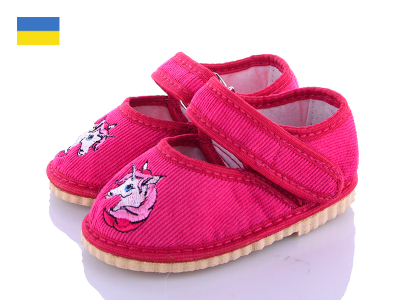 Тапочки Slipers (20-27) Глазки малиновый единорог&nbsp; (деми)