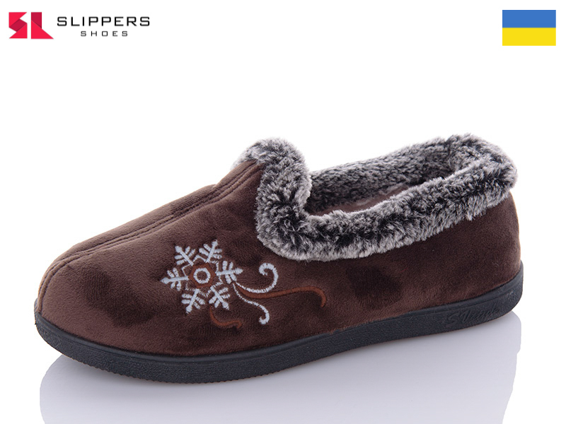 Тапочки Slipers (37-42) 2202 brown (зима)