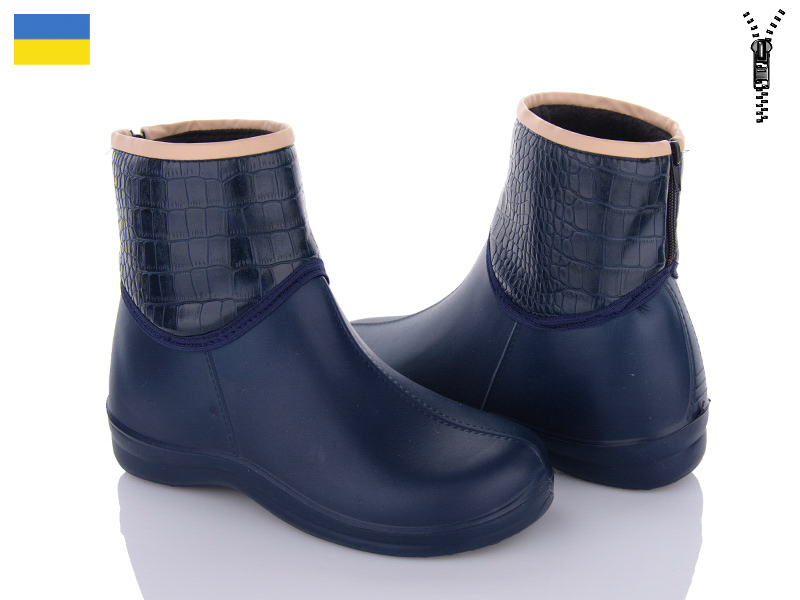 Сапоги Lenase (37-41) D33 син.беж З-З (деми)