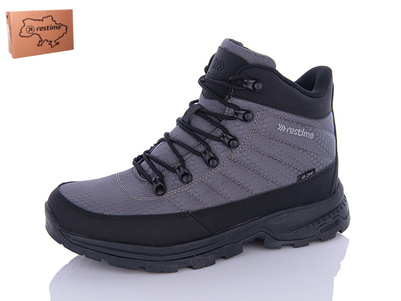Ботинки Restime (41-45) PMZ23255 d.grey-black (зима)