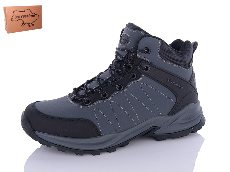 Ботинки Restime (41-45) PMZ23132 grey-black (зима)