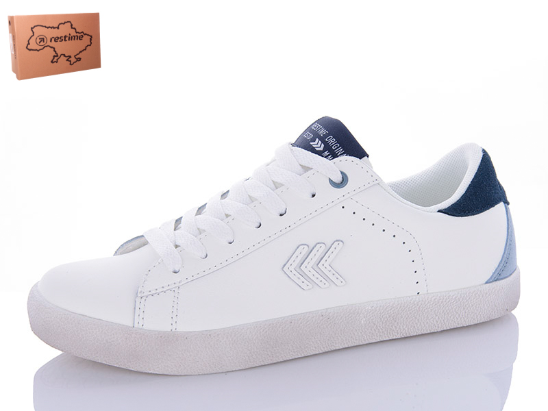 Кеды Restime (36-41) JWB24037 white-navy (деми)