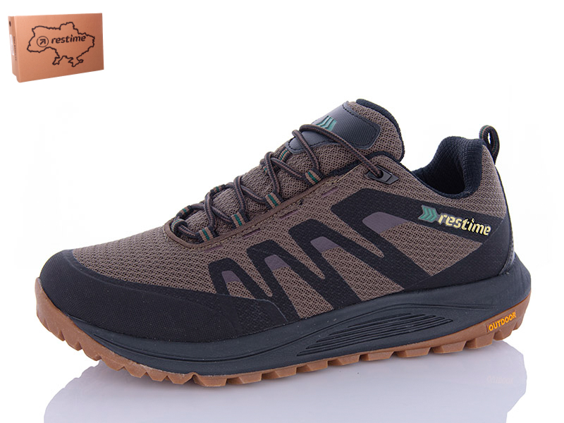 Кроссовки Restime (41-45) OMB24051 khaki (деми)