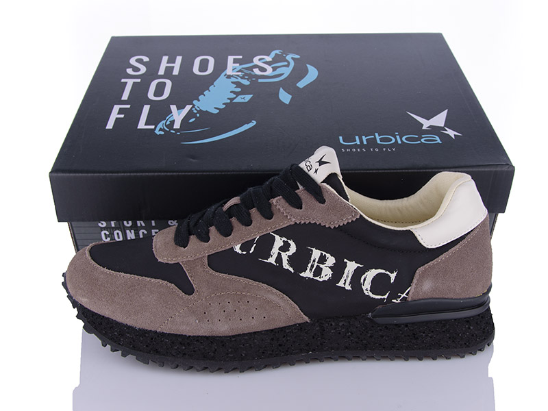 Кроссовки Restime (41-46) UMB24100 black-brown (деми)