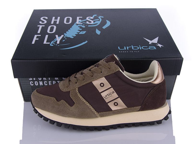Кроссовки Restime (36-41) UWB24101 brown-bronze (деми)