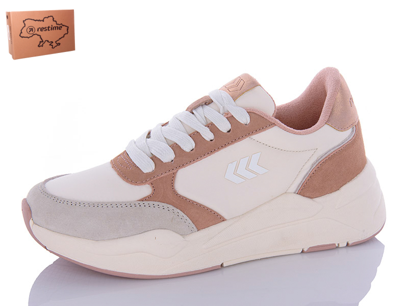 Кроссовки Restime (36-41) FWB24083 l.grey-nude (деми)