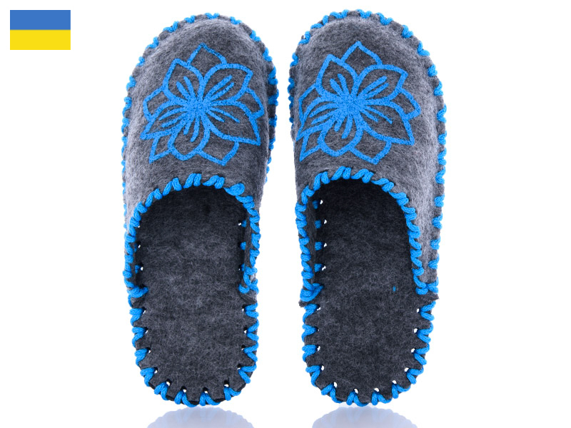 Тапочки Active (36-41) 215W серые (деми)