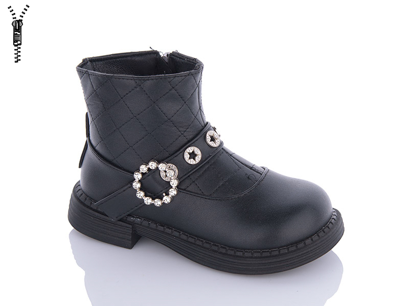 Ботинки Леопард (27-31) A003-1 black (деми)