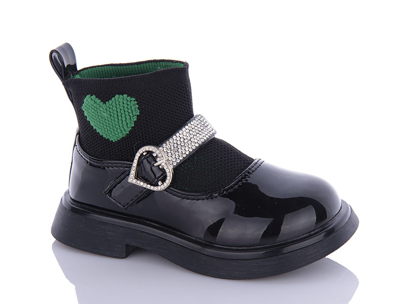 Ботинки Леопард (23-27) F6619 black-green (деми)