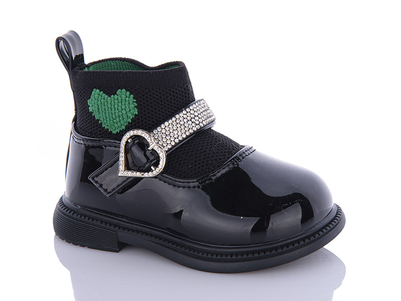 Ботинки Леопард (16-20) M6619-2 black-green (деми)