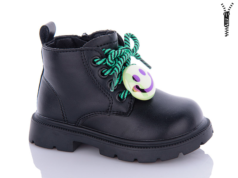 Ботинки Леопард (23-27) M8603 black (деми)