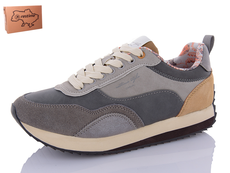 Кроссовки Restime (36-41) JWO24373 grey (деми)