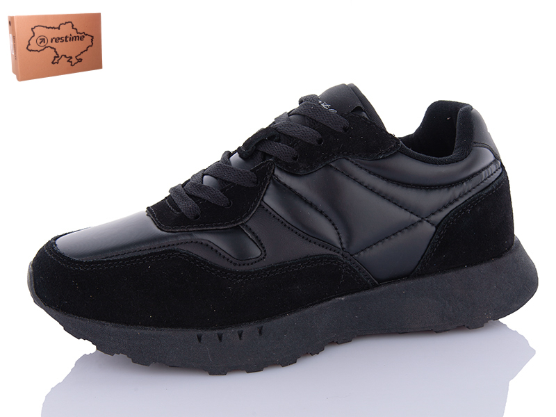 Кроссовки Restime (36-41) JWO24375 black (деми)