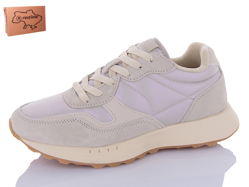 Кроссовки Restime (36-41) JWO24375 white-shine (деми)