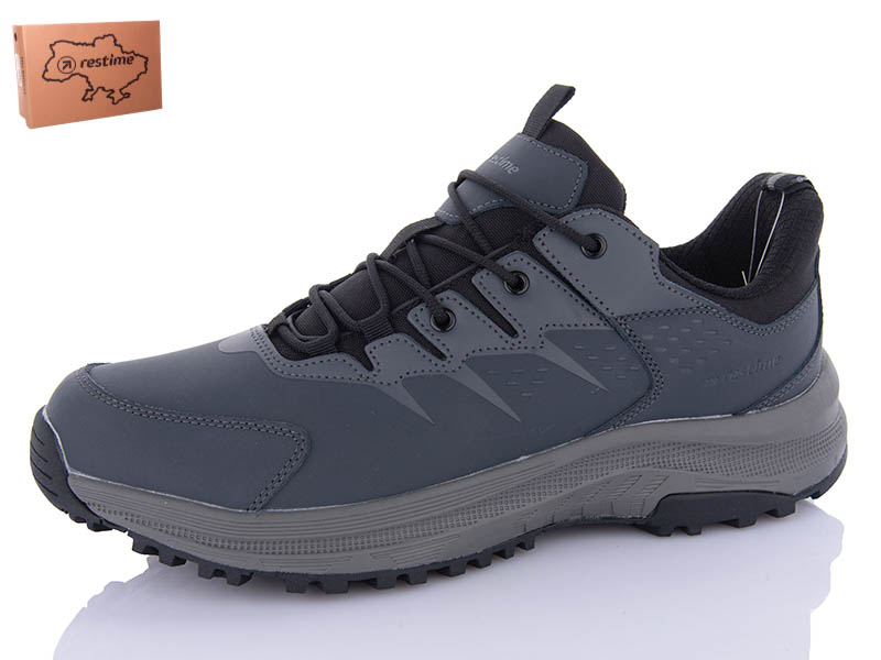 Кроссовки Restime (46-49) TGO24463 d.grey батал (деми)