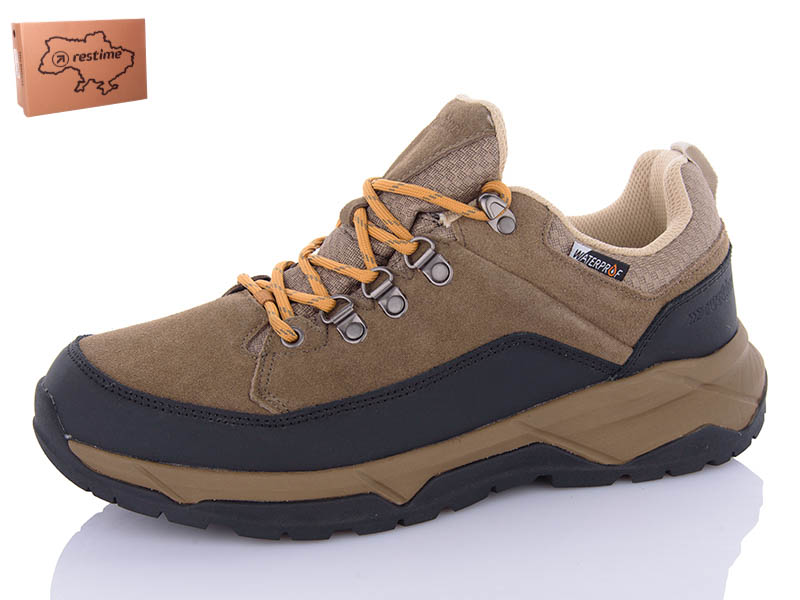 Кроссовки Restime (41-46) VMO24276 khaki-black (деми)