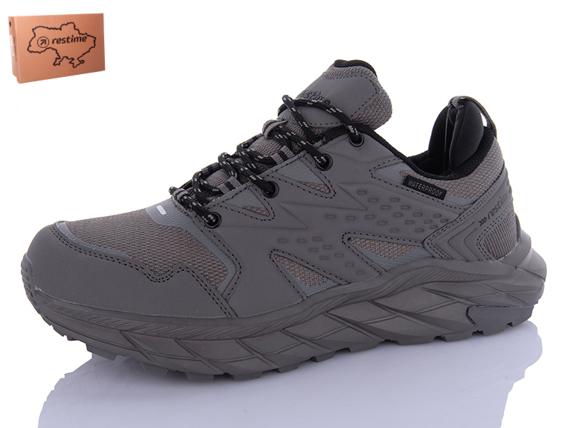 Кроссовки Restime (41-46) BMB24164 d.grey (деми)