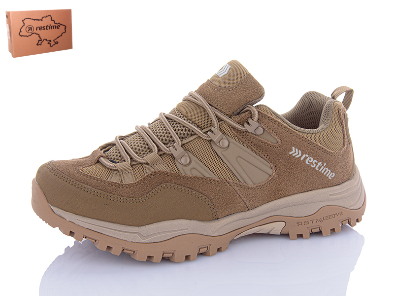 Кроссовки Restime (41-46) OMO24506 wolf-brown (деми)