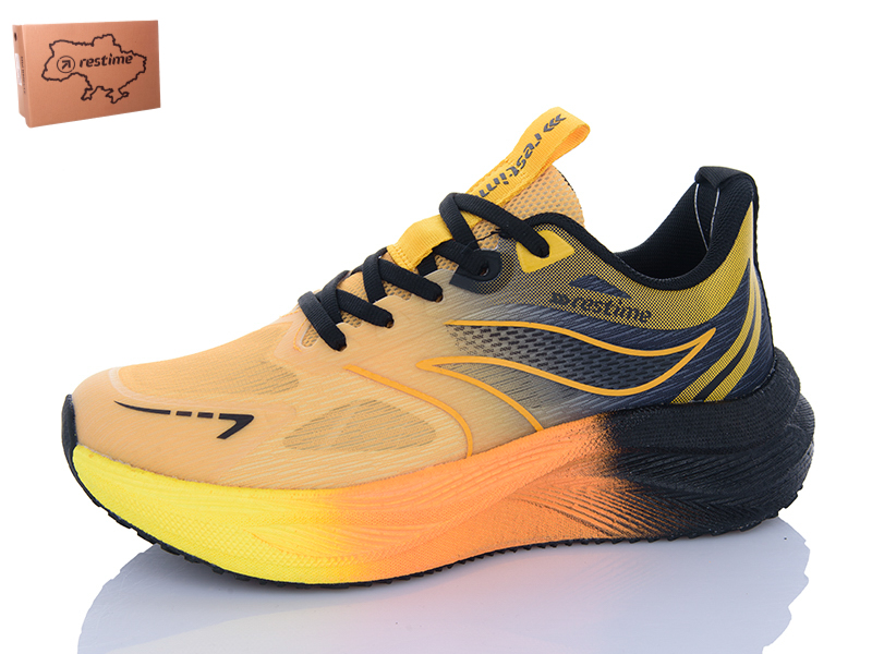Кроссовки Restime (36-41) AWL25446 black-orange (деми)