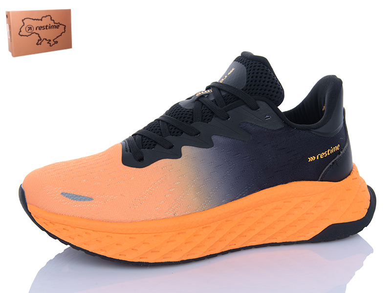 Кроссовки Restime (41-46) CML25516 orange-black (деми)
