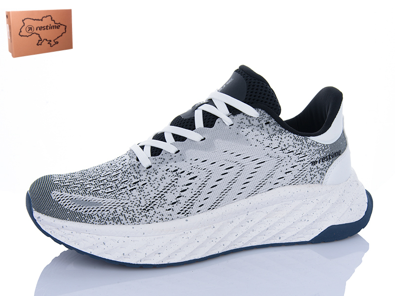 Кроссовки Restime (41-46) CML25516 white-grey (деми)