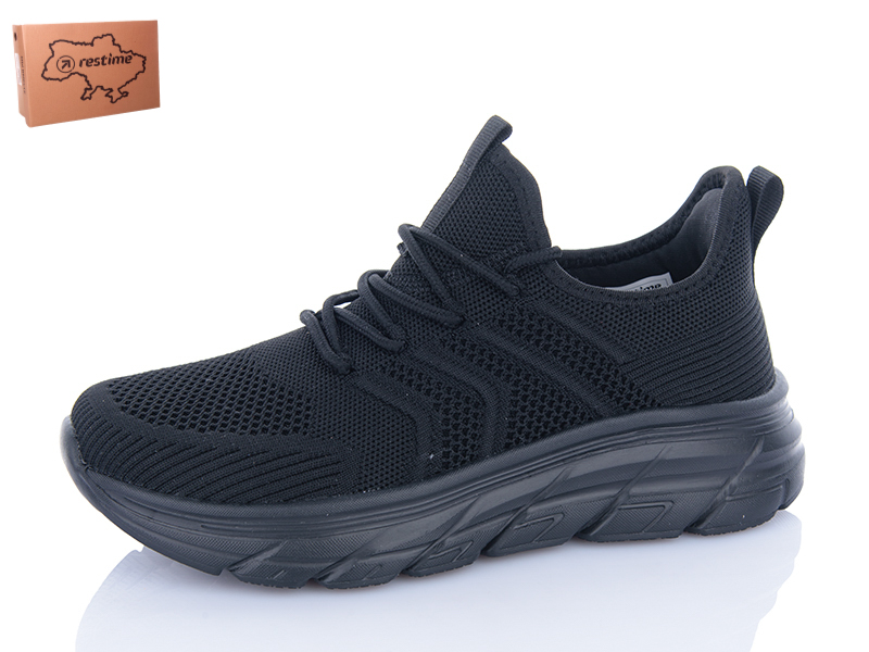 Кроссовки Restime (36-41) IWL25547 black (лето)