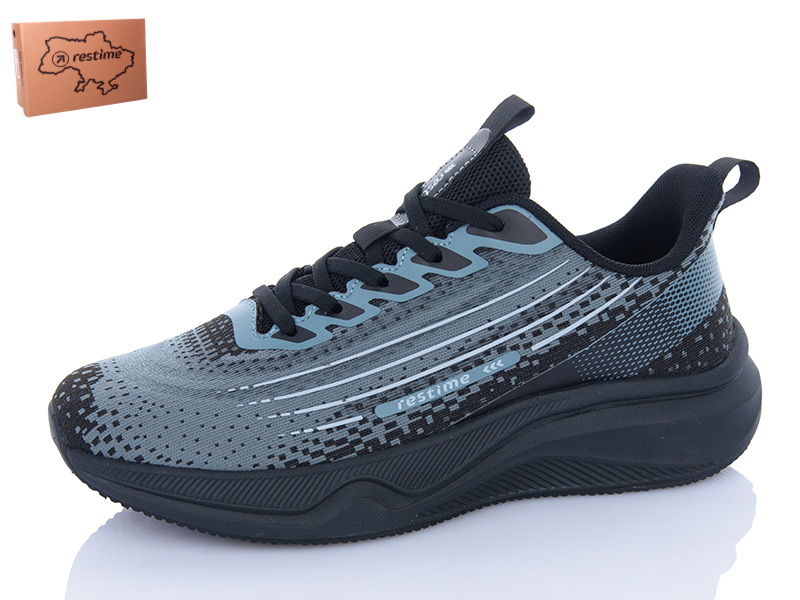 Кроссовки Restime (40-45) RML25541 black-grey (деми)