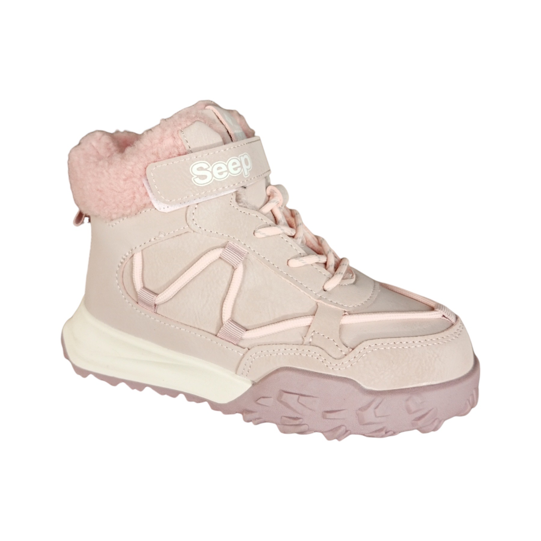 Кроссовки DvaClibee (31-36) AL-858C pink (зима)