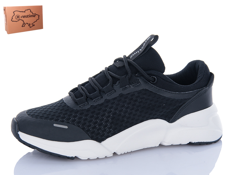 Кроссовки Restime (36-40) OWL25514 black (лето)
