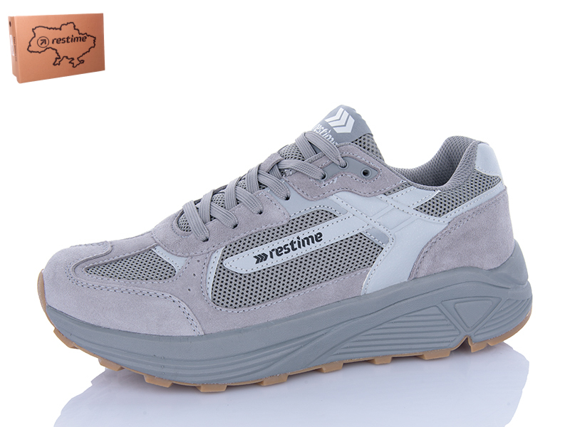 Кроссовки Restime (41-46) ZMB25104 grey (деми)