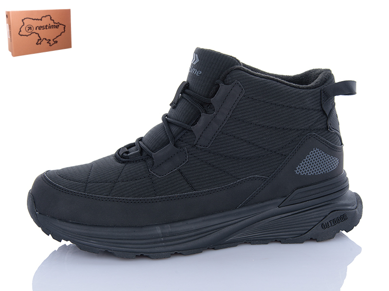 Ботинки Restime (41-46) HMZ25393 black (зима)