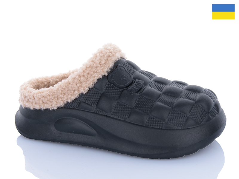 Сабо Inblu (36-41) 604 теді чорний (зима)
