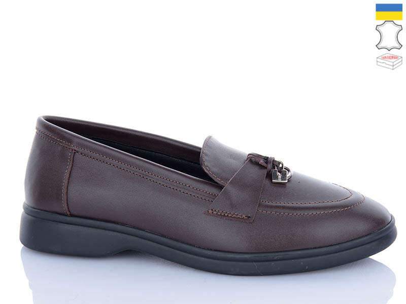 Туфли Garti (36-40) 401 коричневий шк (деми)
