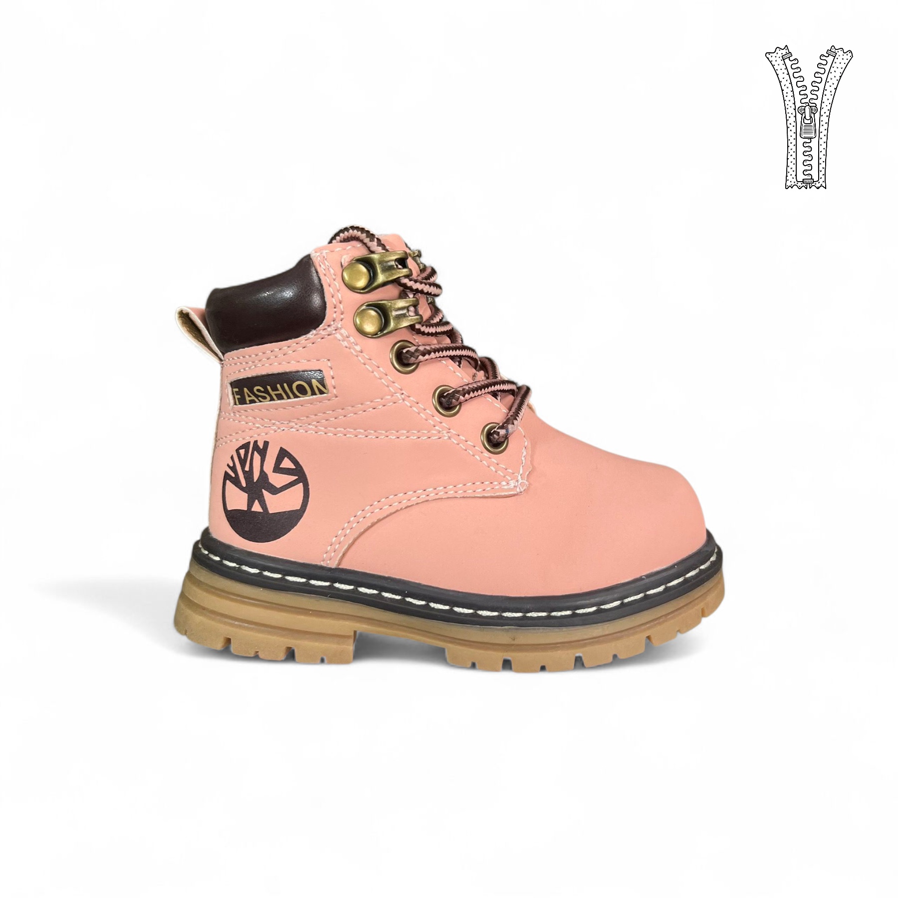 Ботинки DvaClibee (22-27) AL-B80-3 pink (зима)