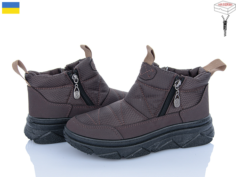 Ботинки Roks (37-41) 1706 коричневий (зима)