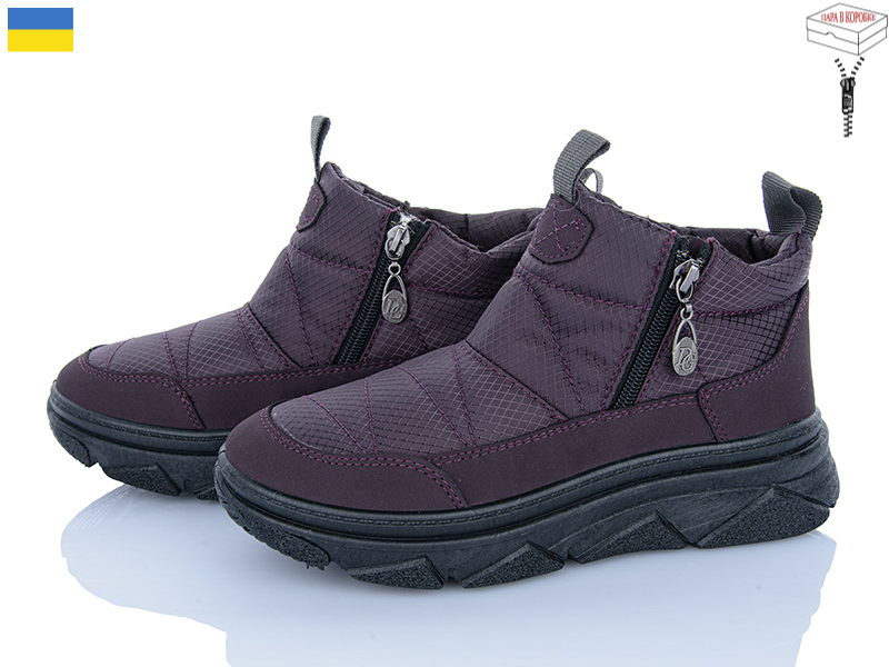 Ботинки Roks (37-41) 1706 фіолетовий (зима)