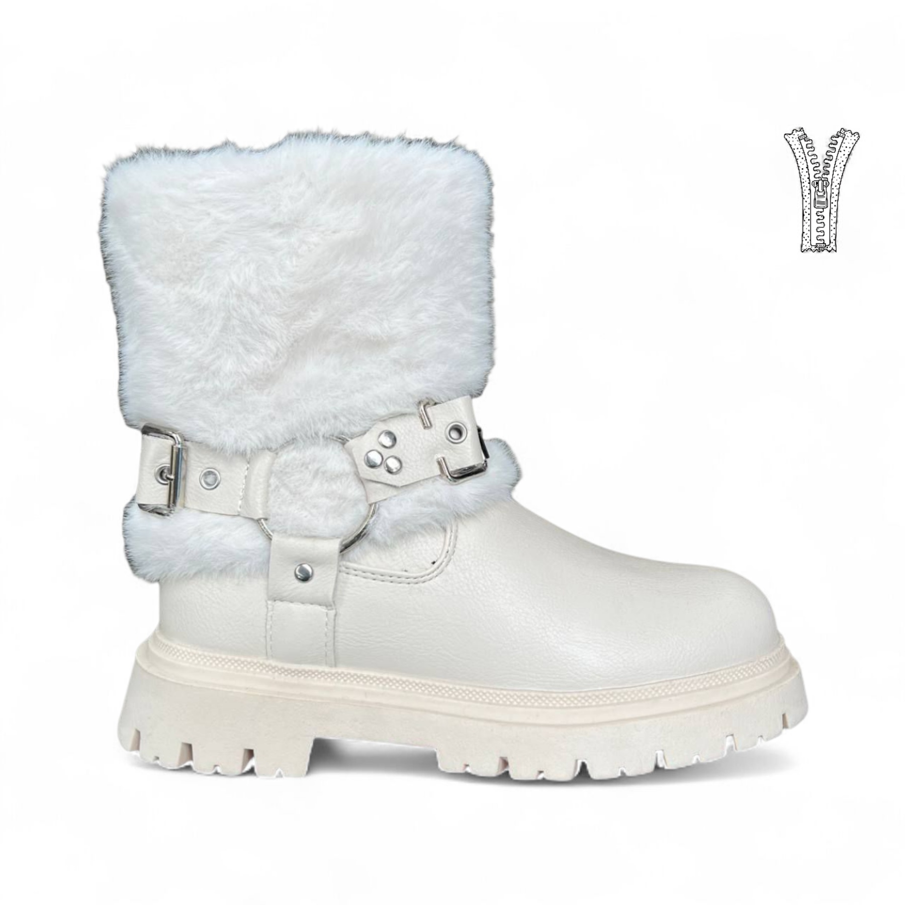 Ботинки DvaClibee (31-36) AL-839C beige (зима)