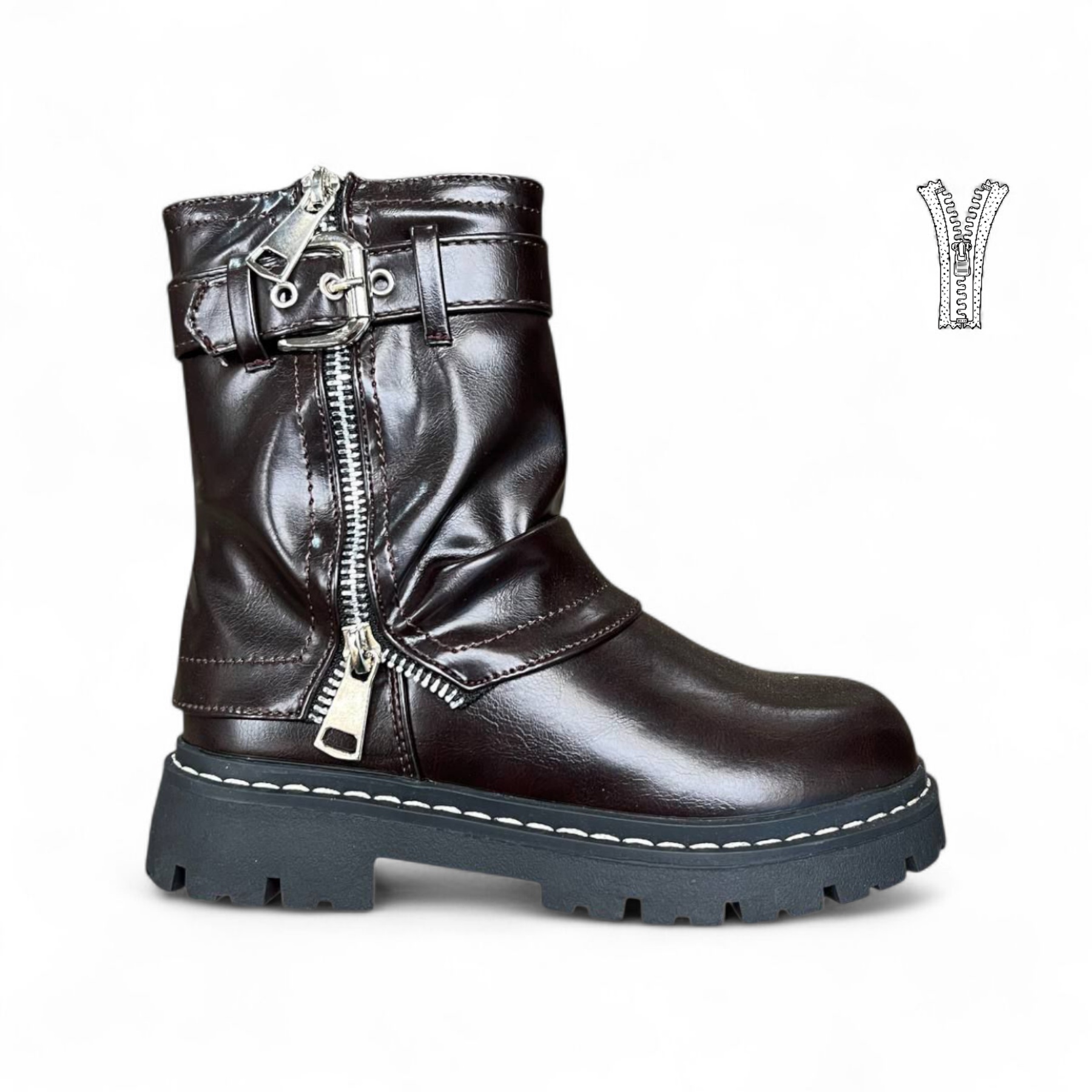 Ботинки DvaClibee (25-30) AL-110-35B brown (зима)