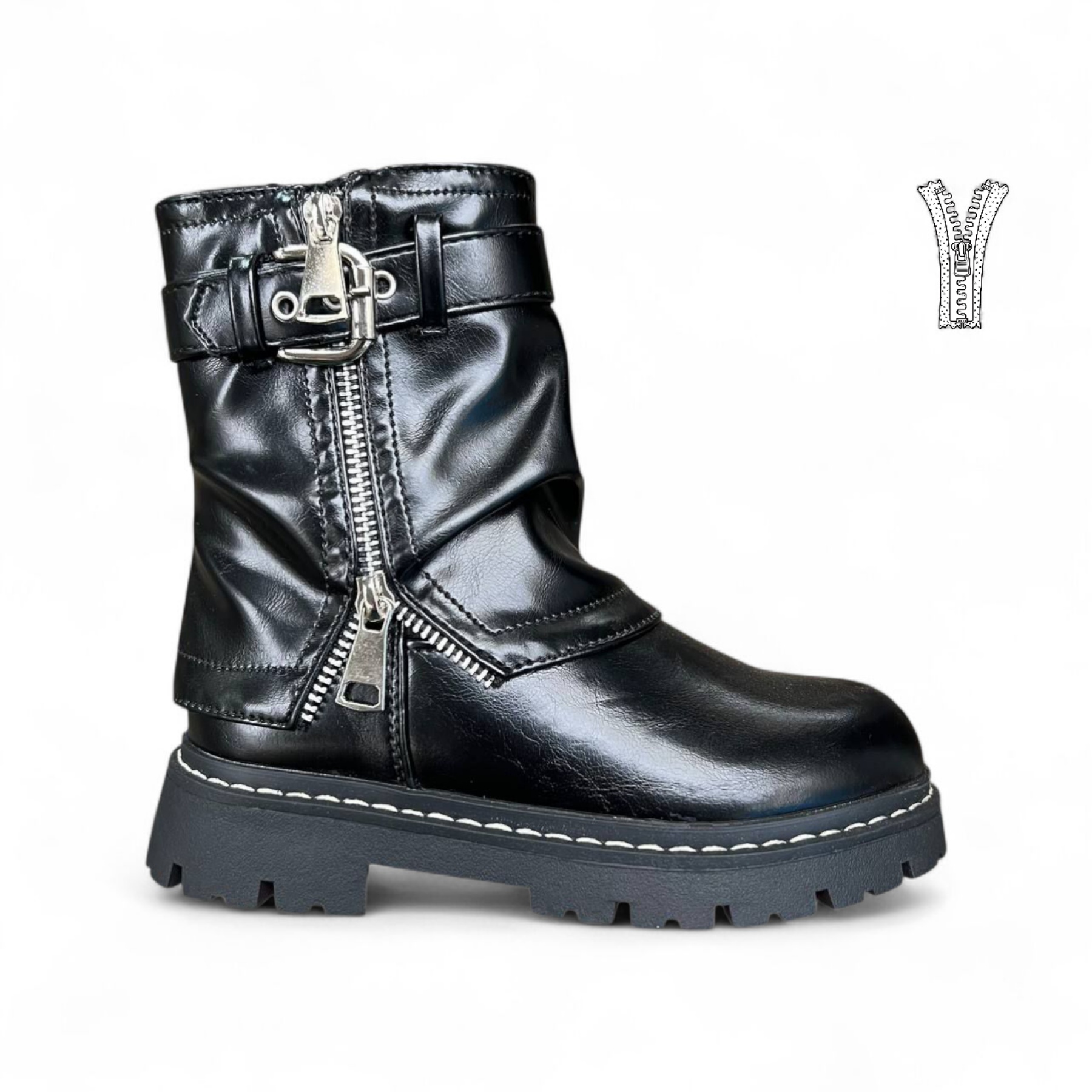 Ботинки DvaClibee (25-30) AL-110-35B black (зима)