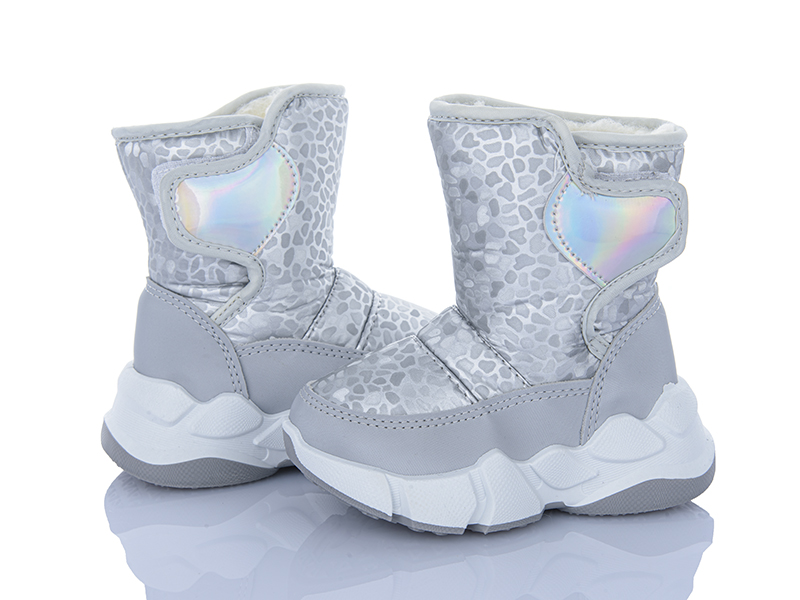 Дутики Clibee (22-27) D03 silver (зима)