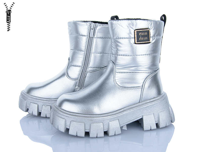 Ботинки Clibee (32-37) H568-1 silver (зима)