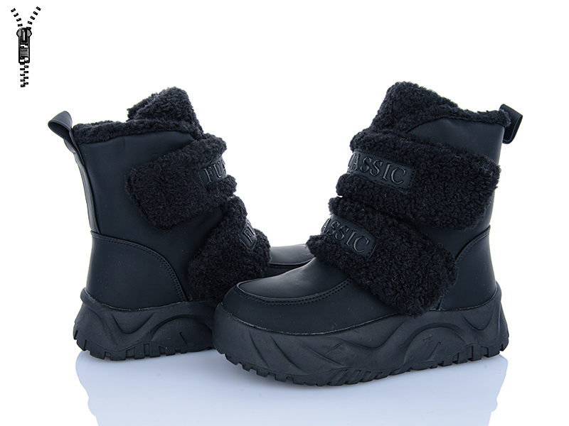Ботинки Clibee (32-37) SF25191-1 black (зима)