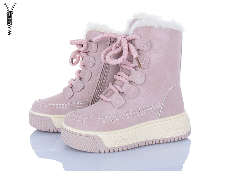 Ботинки Clibee (33-38) TA21 pink (зима)