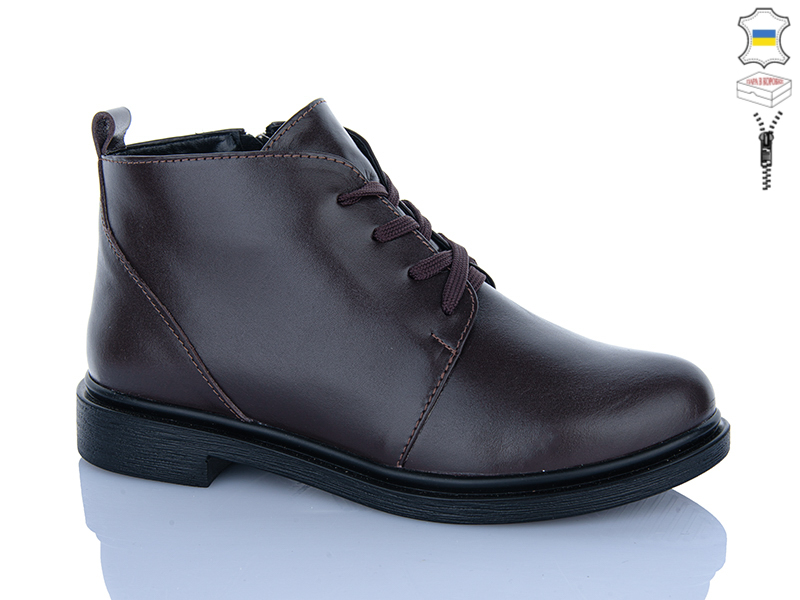 Ботинки Garti (36-40) 291 коричневий шк. (деми)