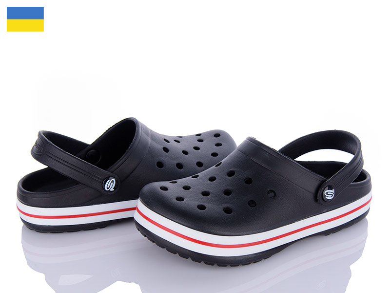 Кроксы Roks (36-41) Progress 324 чорний (лето)