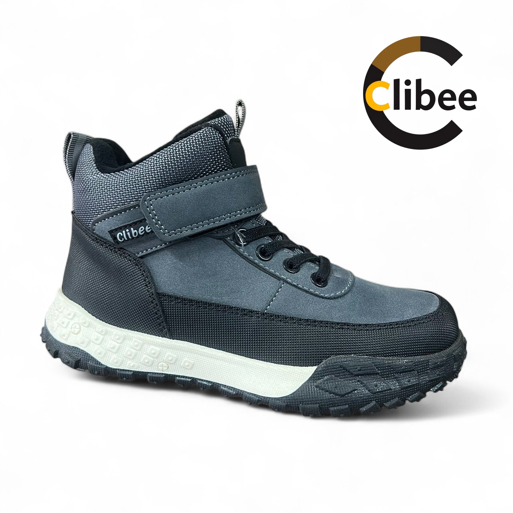 Ботинки DvaClibee (32-37) Ap-GC86 grey-black (деми)